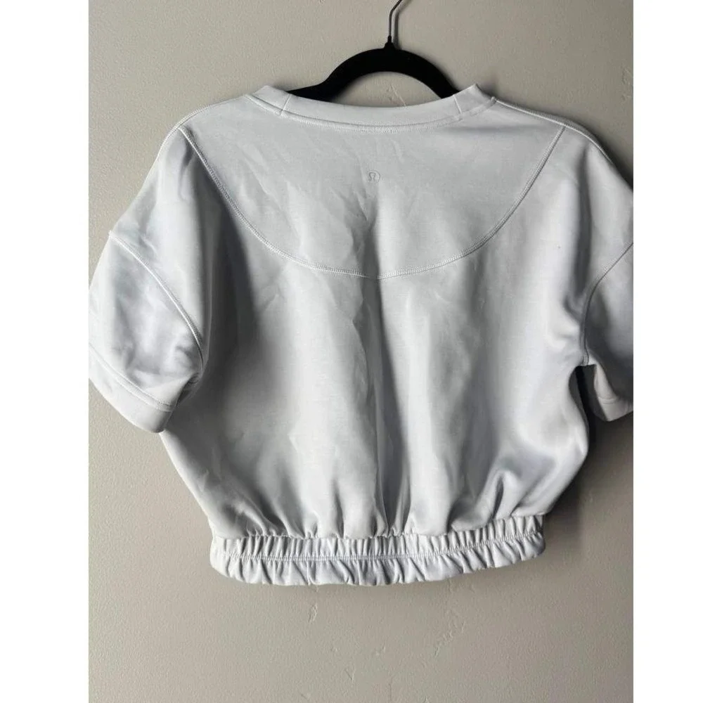 lululemon Softstreme Gathered T-Shirt 4 White Activewear Yoga Clean Girl Travel